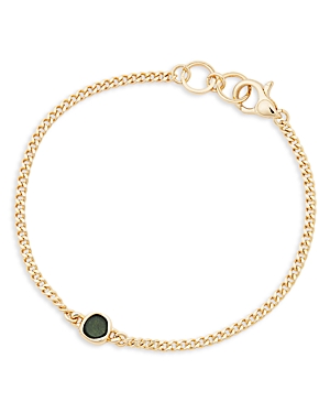 Allsaints Gemstone Charm Link Bracelet in Gold Tone