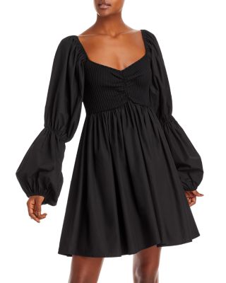 cheap long sleeve black dress