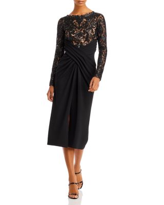 Tadashi Shoji Sequin Long Sleeve Sheath Dress | Bloomingdale's