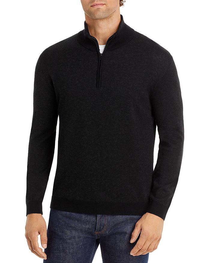John Varvatos Grand Birdseye Quarter Zip Sweater - 100% Exclusive ...
