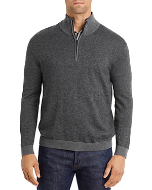 John Varvatos Grand Birdseye Quarter Zip Sweater - 100% Exclusive