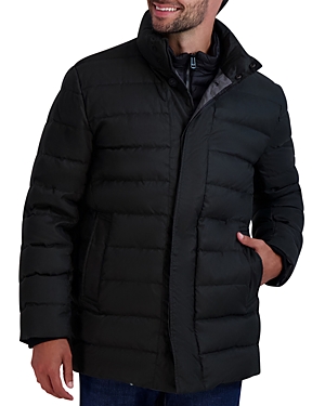 Cole Haan Flannel Down Jacket In Charcoal