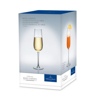 Rose Garden Flute, Set of 4