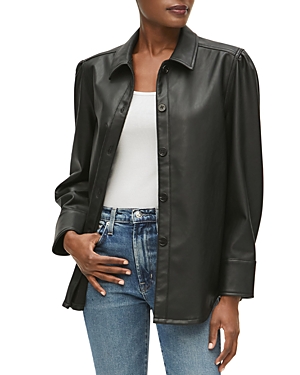 Michael Stars Babe Faux Leather Shacket
