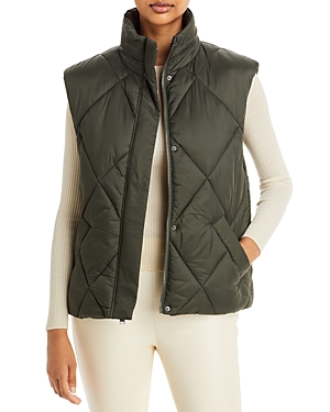 Marc New York Large Diamond Quilted Vest In Olive