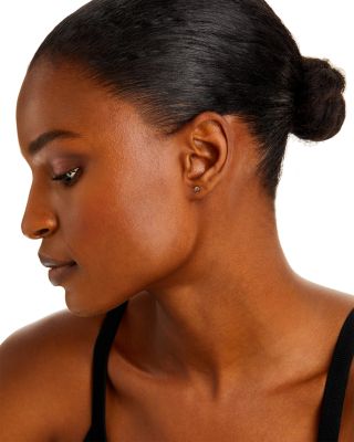 14K Yellow Gold Itty Bitty Symbols Single Mushroom Earring