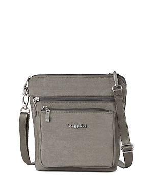 Shop Baggallini Modern Pocket Crossbody Bag In Sterling Silver