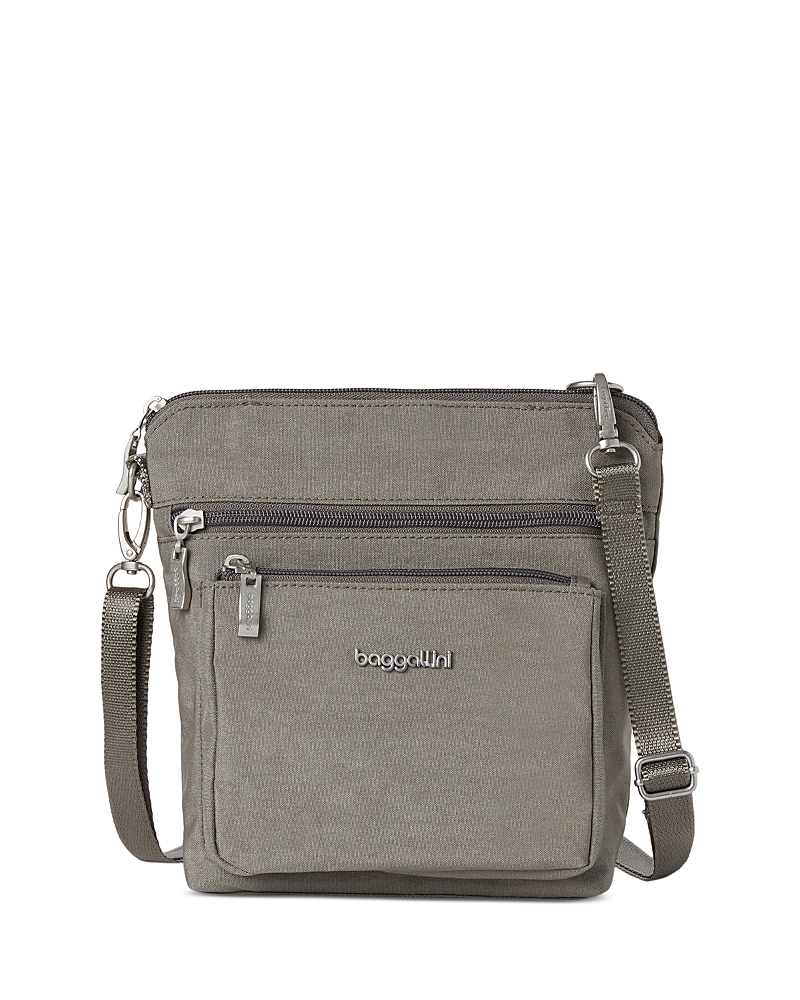 Baggallini Modern Pocket Crossbody Bag In Sterling Silver