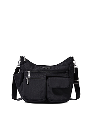 Baggallini Modern Everywhere Hobo Bag In Black Cheetah