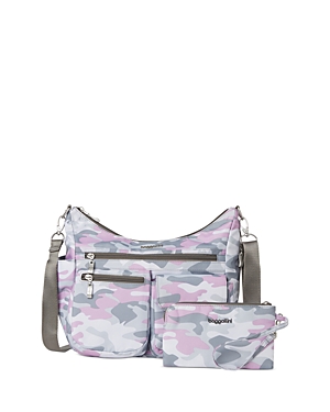 Baggallini Modern Everywhere Hobo Bag In Blush Camo