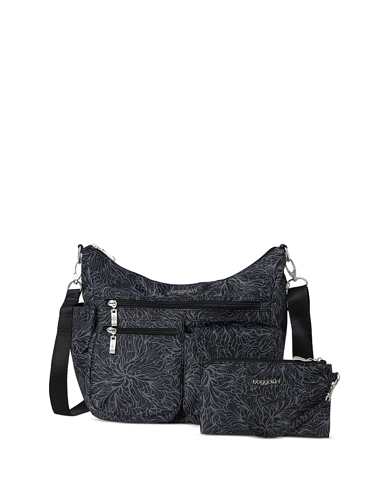 Baggallini Women's Modern Everywhere Slim Crossbody With Rfid Wristlet, Set 2 Piece In Midnight Blue