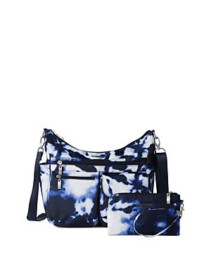 Baggallini Modern Everywhere Hobo Bag In Navy Ink Tie Dye