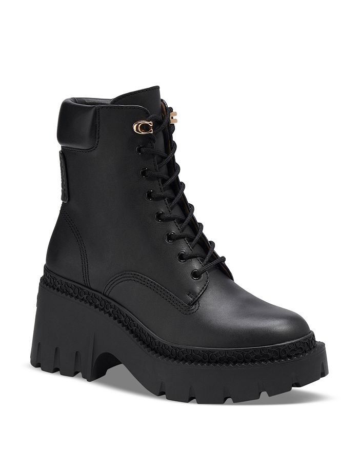 COACH Women's Ainsely Lace Up High Heel Booties | Bloomingdale's