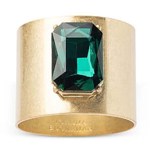 Joanna Buchanan Single Gem 2-piece Napkin Ring Set In Emerald