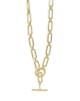 18K Yellow Gold Link Necklace, 18"