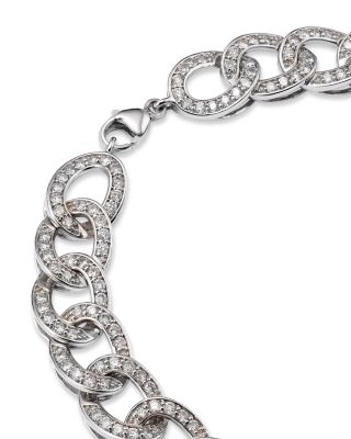 Diamond Chain Link Bracelet in 14K White Gold, 3.0 tcw 