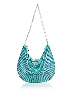 Aqua Crystal Mesh Shoulder Bag - 100% Exclusive In Blue