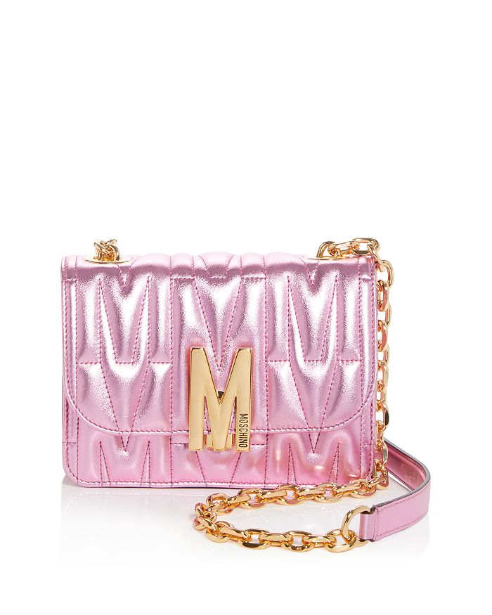 Moschino quilted online leather shoulder bag