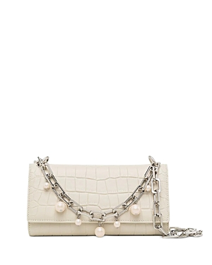 Apede Mod Pearl Chain Wallet In Cream
