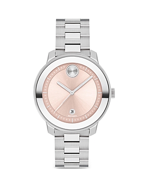 Shop Movado Bold Verso Watch, 38.5mm In Pink/silver