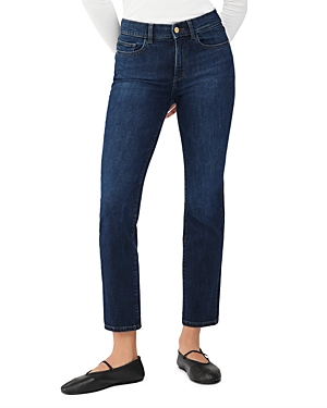 Shop Dl 1961 Mara Mid Rise Ankle Straight Jeans In India Ink