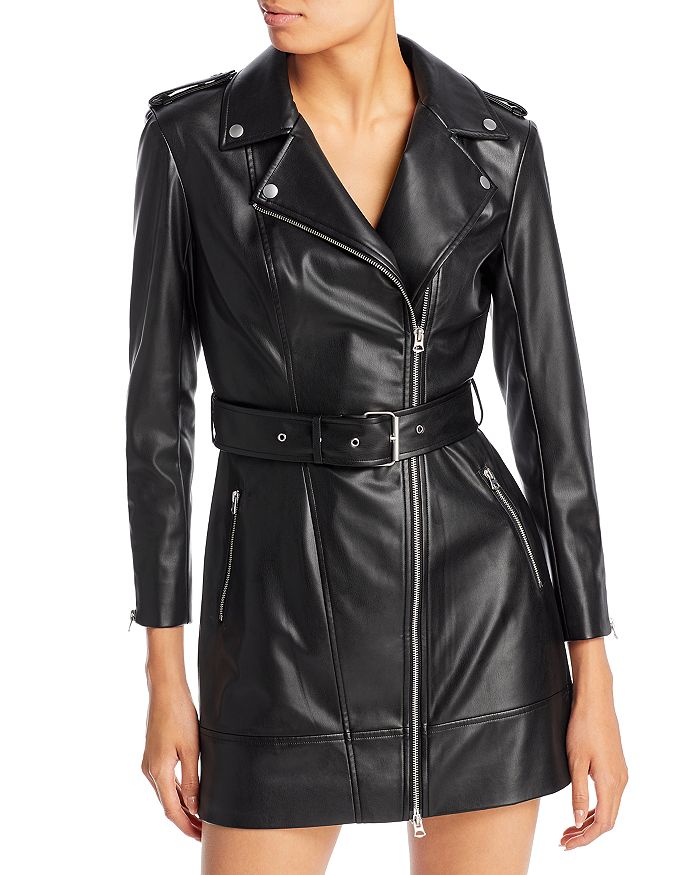 FRENCH CONNECTION Etta Vegan Leather Dress | Bloomingdale's