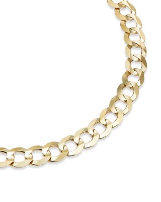 Men's Comfort Curb Link Chain Bracelet in 14K Yellow Gold