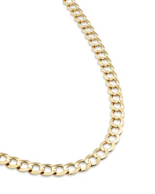 Men's Comfort Curb Link Chain Necklace in 14K Yellow Gold, 24" 