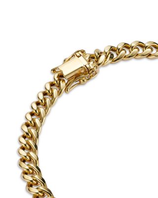 Men&#39;s Miami Cuban Link Chain Bracelet in 14K Yellow Gold 