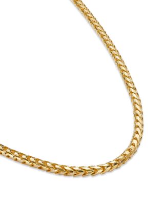 Men's Franco Link Chain Necklace in 14K Yellow Gold, 22" 