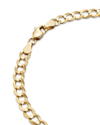 Men's Curb Link Chain Bracelet in 14K Yellow Gold 