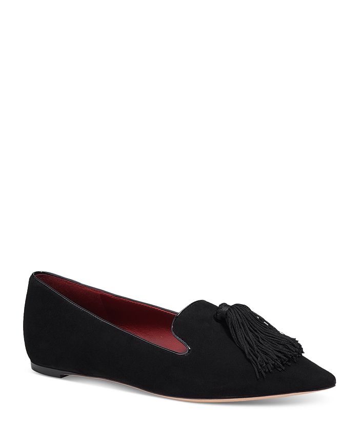 kate spade new york Women's Adore Leather Tassel Flat Loafers |  Bloomingdale's