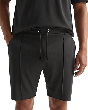 REISS CULLEN DRAWSTRING PINTUCKED INTERLOCK SHORTS