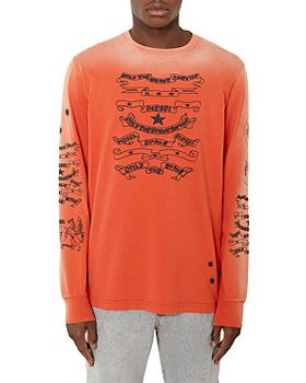 Diesel - T-Just-Ls-E3 Cotton Logo Graphic Long Sleeve Tee 