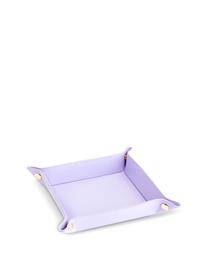 Royce New York Travel Leather Catchall Valet Tray In Lavender