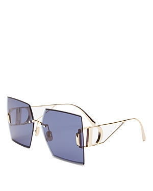Dior 30montaigne S7u Square Sunglasses, 64mm In Gold/blue Solid