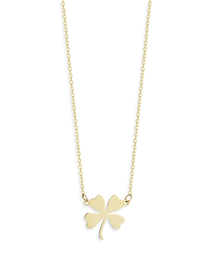 Moon & Meadow Clover Pendant Necklace in 14K Yellow Gold, 16