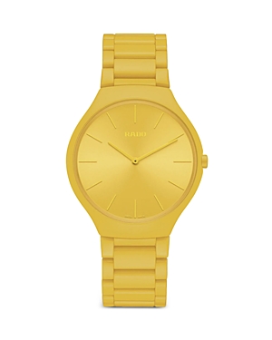 Shop Rado True Thinline Le Corbusier Watch, 39mm In Yellow