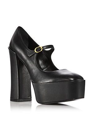 Stuart Weitzman Skyhigh 145 Mary Jane Platform Pump In Black