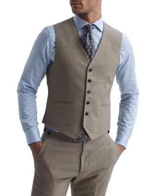 REISS - Slim Fit Textured Waistcoat
