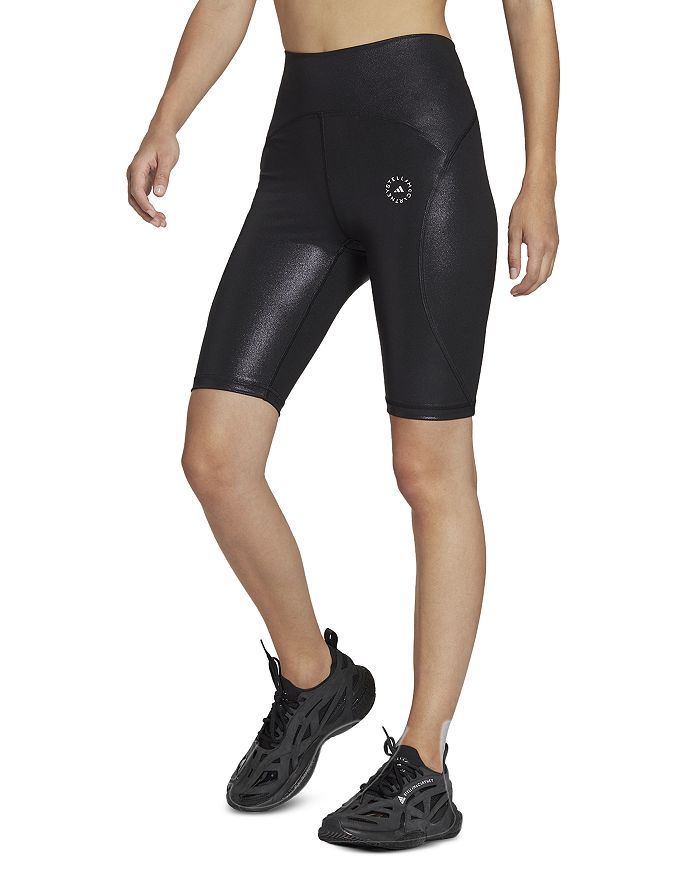 by Stella McCartney Shiny Cycling Tights | Bloomingdale's