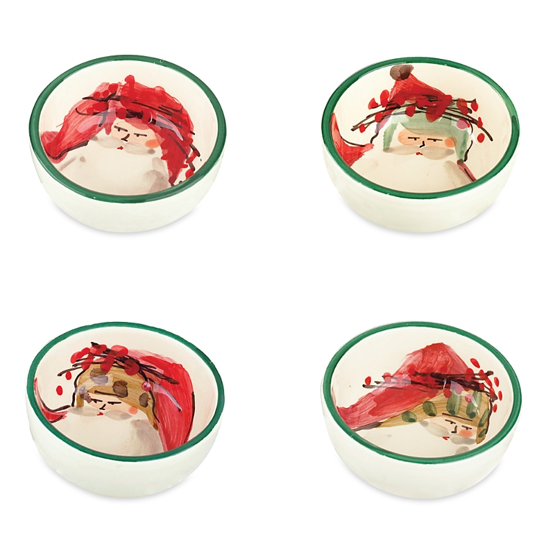 Vietri Old St. Nick Assorted Condiment Bowls, Set Of 4 In Multi