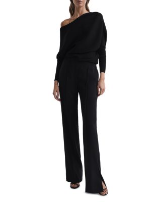 Lorna Asymmetric Draped Knitted Jumper