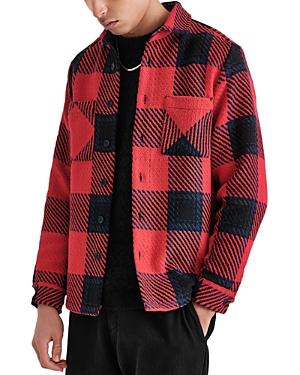 Wax London Whiting Overshirt Patron Red In Red Check