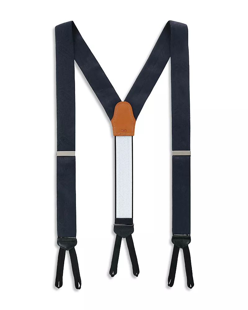 Trafalgar Banbury Black Paisley Formal Suspenders