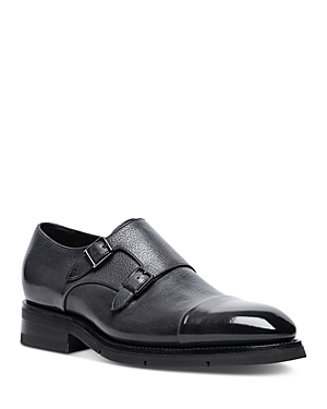 Santoni Slip-on Monk Shoes In Grey