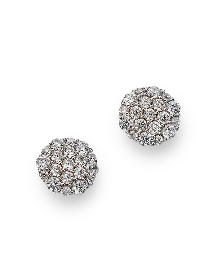 Bloomingdale's Diamond Cluster Stud Earrings in 14K White Gold, 0.75 ct ...