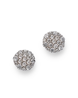 Bloomingdale's Diamond Cluster Stud Earrings In 14k White Gold, 0.75 Ct. T. W. - Exclusive In White