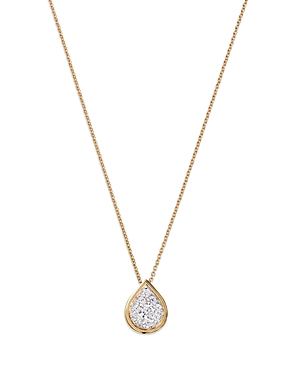 Bloomingdale's Diamond Cluster Teardrop Pendant Necklace In 14k Yellow Gold, 0.50 Ct. T.w. - 100% Exclusive
