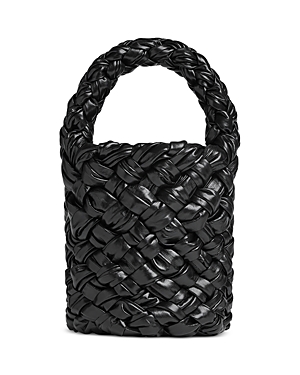 Shop Bottega Veneta Kalimero Mini Bucket Bag In Black